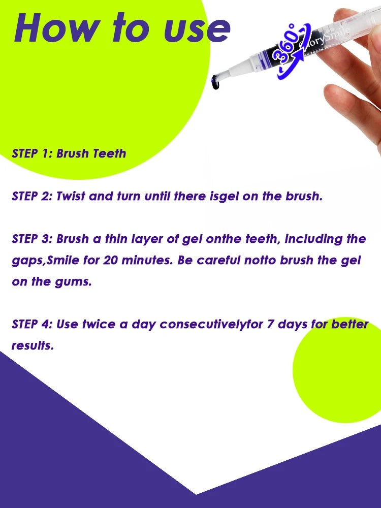 Purple Instant Teeth Whitening Pen
